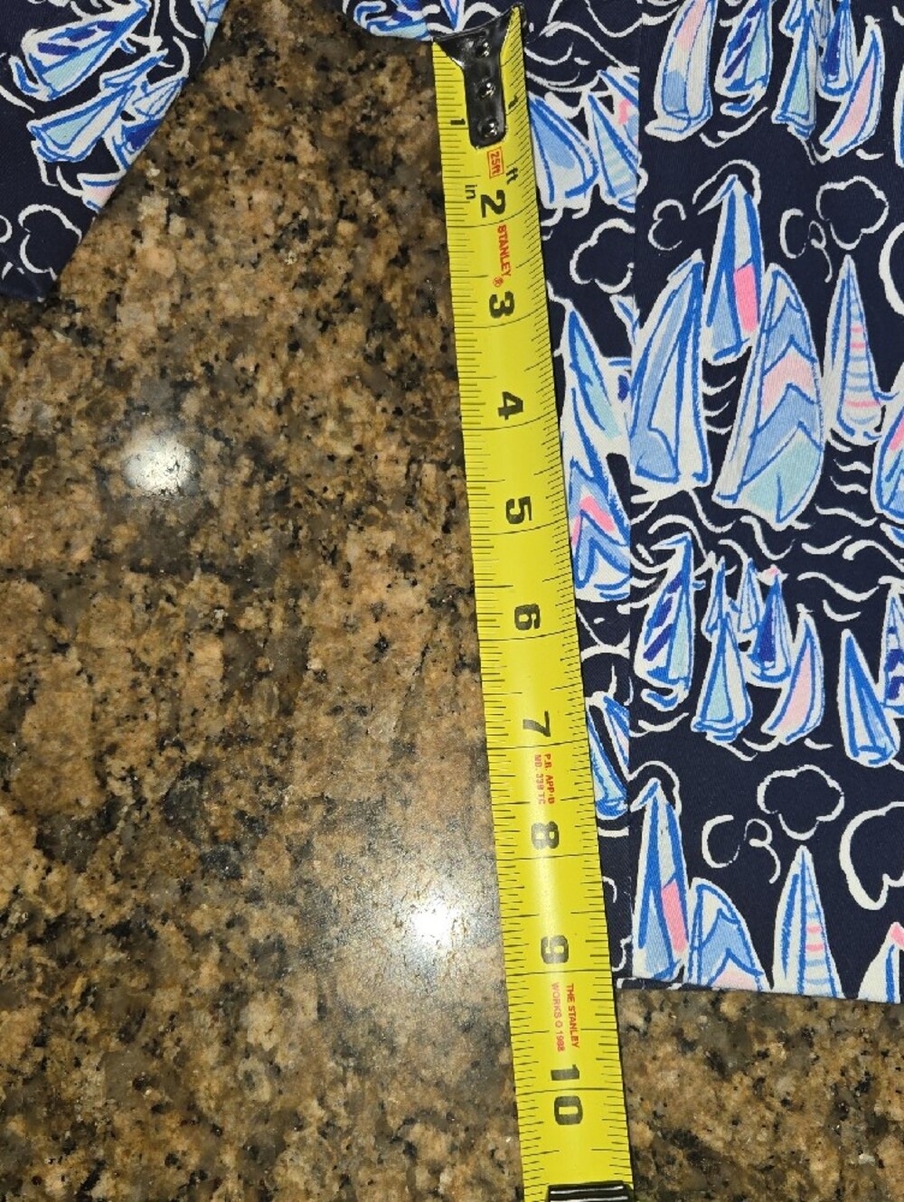 Lilly Pulitzer Men's Beaumont Navy, Light Blue & Pink Sailboat Print Shorts - Picture 8 of 9